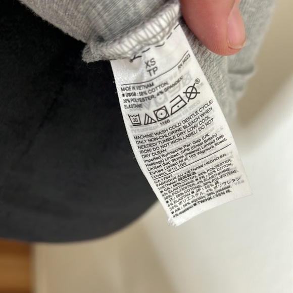 Gap Gray Ribbed Tank Top XS - Picture 3 of 6